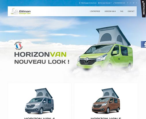 site internet Glenan concept cars