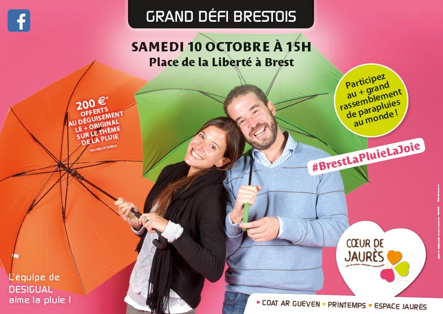 séance photo coeur de Jaurès déguisement Les parapluies de Brest