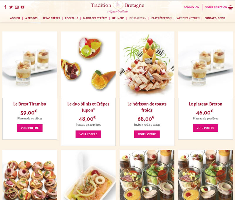traditionbretagne Site web pour Tradition Bretagne créé par K unique, agence wordpress à Brest