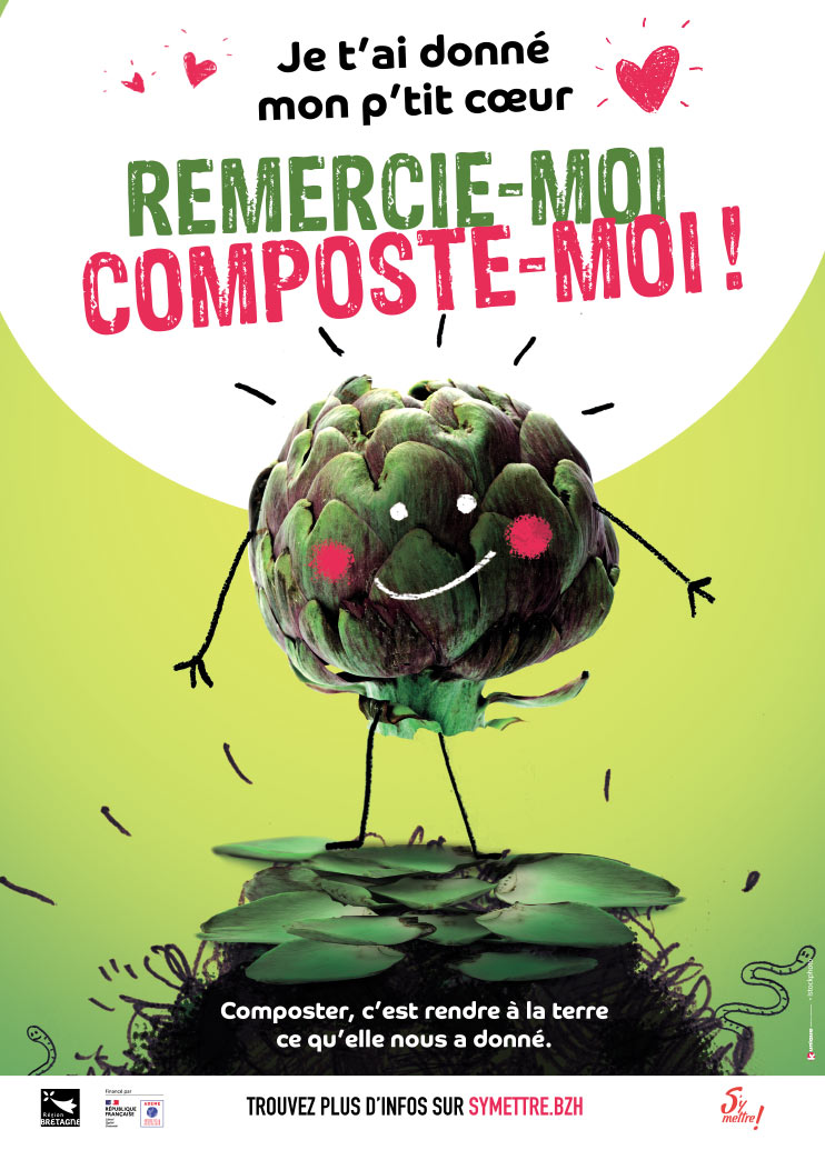 tri-composte campagne d'affichage pour le compostage dans le Finistère